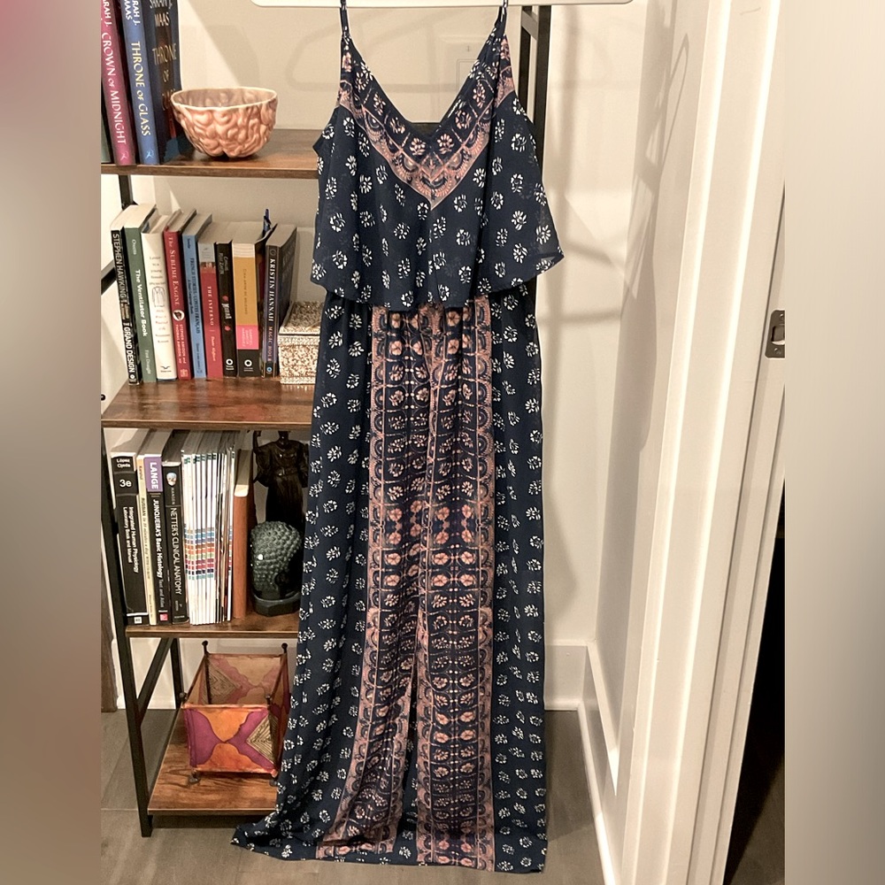Express open front slit Maxi Dress